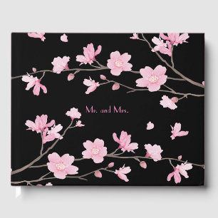 Livre D'or Fleur de cerisier - Noir
