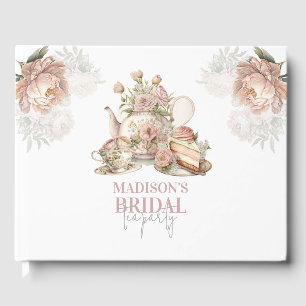Livre D'or Fleur de fête de thé nuptiale personnalisée