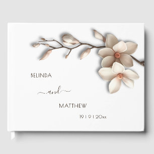 Livre D'or Fleur de Magnolia 3D Mariage