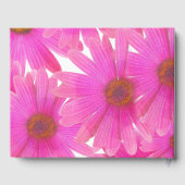 Livre D'or Fleur de marguerite rose Mariage chic élégant (Verso)