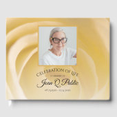 Livre D'or Fleur de rose blanche Célébration de la vie (Recto)