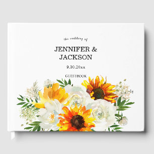 Livre D'or Fleur de tournesol - Blanc