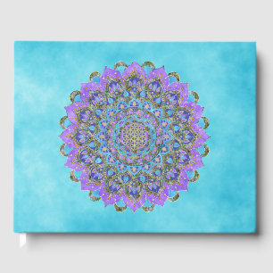 Livre D'or Fleur de Vie - Mandala Style Indien 2