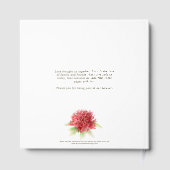 Livre D'or Fleur de waratah rouge aquarelle rouge mariage bla (Verso)