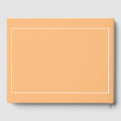 Livre D'or Fleur Plumeria blanche avec coucher de soleil doré (Verso)