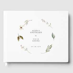 Livre D'or Fleur sauvage à fleurs élégante décoration minimal