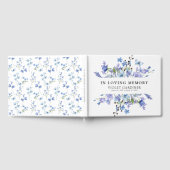 Livre D'or Fleur sauvage Bleu Dans Love Memory Keepsaké (Complet)