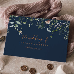 Livre D'or Fleur sauvage de jardin d'automne Mariage minimali