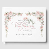 Livre D'or Fleur sauvage et verdure, Elégante douche bébé fil (Recto)