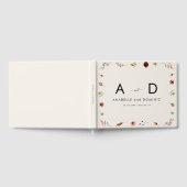 Livre D'or Fleur sauvage rustique Monogramme Mariage de autom (Complet)