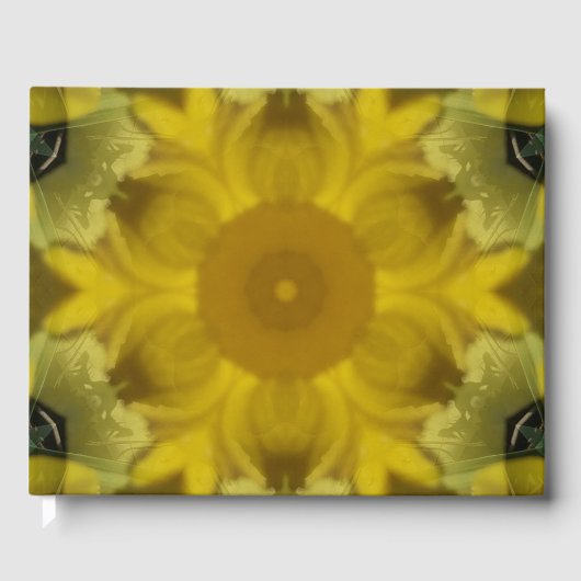 Livre D'or Fleur soleil éclate dorée (Recto)