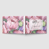 Livre D'or Fleur vintage 90e fête d'anniversaire (Complet)