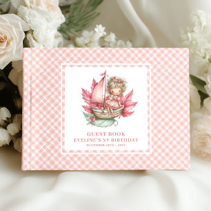 Livre d'or Fleuriste Rose Pastel Anniversaire Fée 