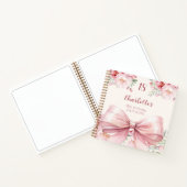 Livre d'or fleurons de crème arc rose (Intérieur)