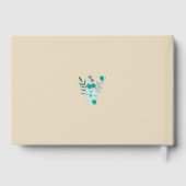 Livre D'or Fleurs à main turquoise, Mariage (Verso)