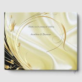 Livre D'or Fleurs Abstraites d'argent ou d'or sur - Silk & Ar (Verso)
