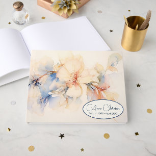 Livre D'or Fleurs Abstraites de bois de chien douces