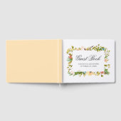 Livre D'or Fleurs aquarelles. Peach mariage. Botanique (Complet)