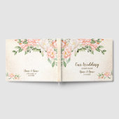 Livre D'or Fleurs blanches à l'aquarelle du mariage (Complet)