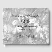 Livre D'or Fleurs blanches et dentelle du 50e anniversaire (Recto)