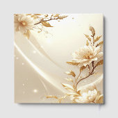Livre d'or Fleurs Blanches et Dorées (Verso)