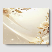 Livre d'or Fleurs Blanches et Dorées (Verso)