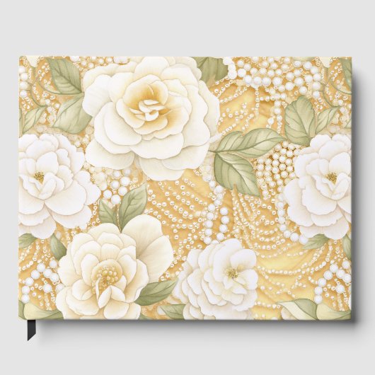 Livre D'or Fleurs blanches et perles (Recto)