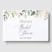 Livre D'or Fleurs blanches, Fleurs de crème, Boho, Fête des m (Recto)