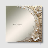 Livre d'or Fleurs Blanches Modernes Perles (Verso)