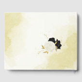 Livre D'or fleurs blanches noires or feuilles (Verso)