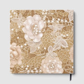 Livre D'or Fleurs blanches, perles et dentelle  (Verso)