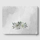 Livre D'or fleurs blanches romantiques & mariage feuille vert (Verso)