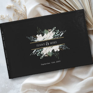 Livre D'or Fleurs blanches simples et élégantes mariage