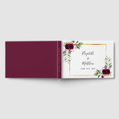 Livre D'or Fleurs Bourgogne verdure mariage élégant (Complet)