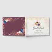 Livre D'or Fleurs Bourgogne Vin Dégustation Aquarelle Mariage (Complet)