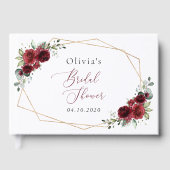 Livre D'or Fleurs Bourgognes, Fleurs Rouges, Fête des mariées (Recto)