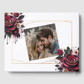 Livre D'or Fleurs Bourgognes, Foliage et Perles Personnalisée (Verso)