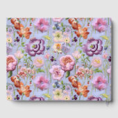 Livre D'or Fleurs brodées violettes Mariage Maximaliste (Verso)