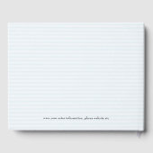 Livre D'or Fleurs d'aquarelle colorée Mariage Wreath (Verso)