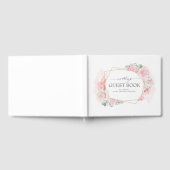Livre D'or Fleurs d'Aquarelle rose Blush Mariage élégant (Complet)