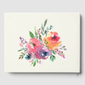 Livre D'or Fleurs d'aquarelle simples Mariage élégant moderne (Verso)