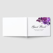 Livre D'or Fleurs d'aquarelle violet. Mariage floral Lilac (Complet)