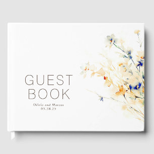 Livre D'or Fleurs d'automne de terre minimaliste Mariage