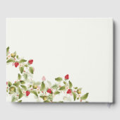 Livre D'or Fleurs de fraises rouges sucrées Mariage (Verso)