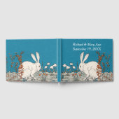Livre D'or Fleurs de lapin blanc élégant Bleu (Complet)