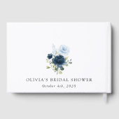 Livre D'or Fleurs de marine, Fleurs bleues, Boho, Fête des ma (Verso)