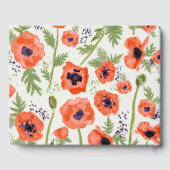 Livre D'or Fleurs de pavot Orange Floral (Verso)