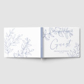 Livre D'or Fleurs de périwinkle Mariage Boho simple (Complet)