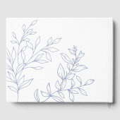 Livre D'or Fleurs de périwinkle Mariage Boho simple (Verso)