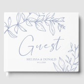 Livre D'or Fleurs de périwinkle Mariage Boho simple (Recto)